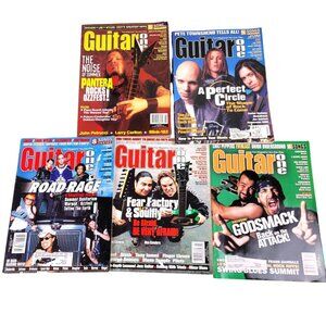 Guitar One Vintage 2000 Magazine Lot 5 Y2K Rock Music Sheets Playing Guide Bands